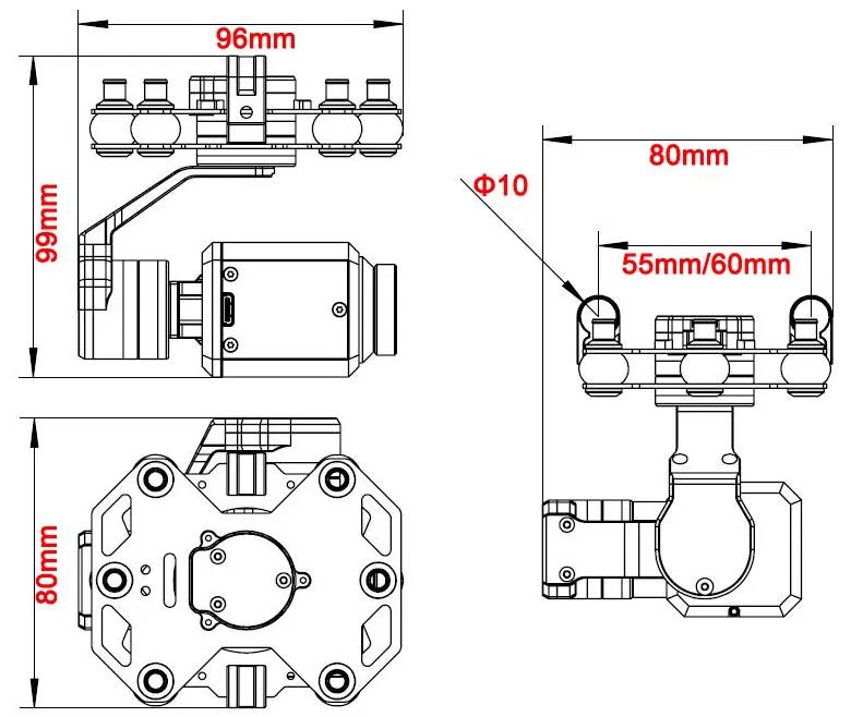 Tarot TL3T20 3-axis Gimbal 640 - Drone Aerial Photography ulasan dan harga